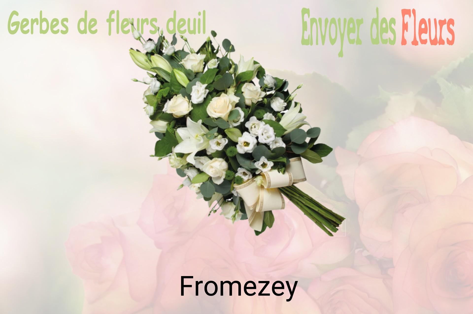 Gerbe de fleurs de deuil livrée à Fromezey